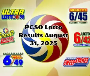 Lotto Results August 31 2025